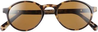 Eyebobs Board Stiff 49mm Round Polarized Sunglasses in Tortoise /Black Tort /Brown at Nordstrom