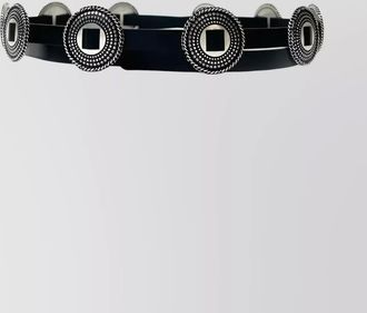 Ann Demeulemeester adjustable nappa leather concho belt