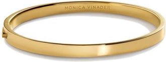 Monica Vinader Essential Hinged Bangle Bracelet in 18Ct Gold Vermeil On Silver at Nordstrom, Size X-Large