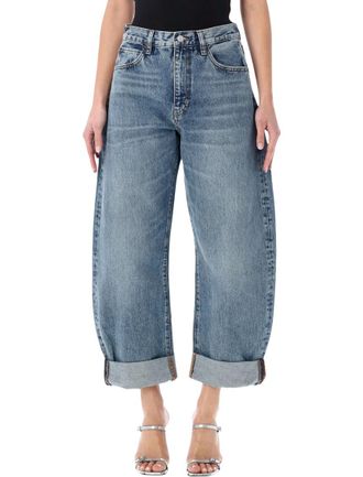 Frame Denim White Relaxed Bubble Jeans