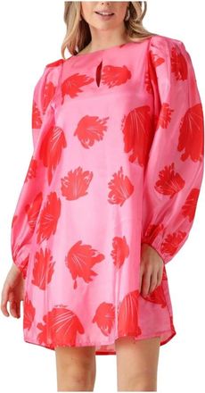 Notre-V Chique Roze Mini Jurk - Dames - Korte kleedjes - Roze - S - Kleedjes