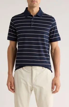 14th & Union Stripe Cotton Blend Polo in Navy Biff Stripe at Nordstrom Rack, Size Xx-Large