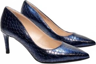Ron White Womens Cynthia Pointed Toe Heels In Navy Blue