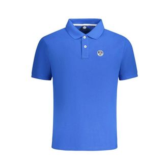 North Sails Tops, Heren, Blauw, L, Katoen, Polo met korte mouwen