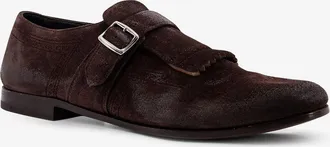 Churchs Mens Loafers Shanghai Laser Suede Brown Leather