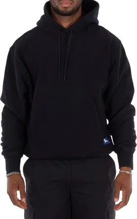 Burberry EKD-Applique Cotton Hoodie, Size Medium