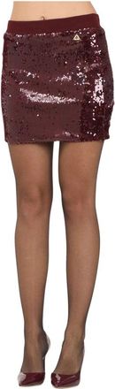 Akep Sequin Korte Rok - Dames - Korte rokken - Bruin - S - Pailletten - Rokken
