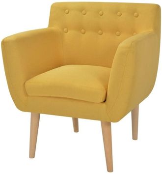 vidaXL Sill&oacute;n De Tela Amarillo Vidaxl