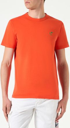 MC2 Saint Barth Man Orange Cotton T-shirt