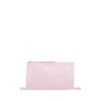 Jil Sander Pastel Pink Leather Medium Clutch