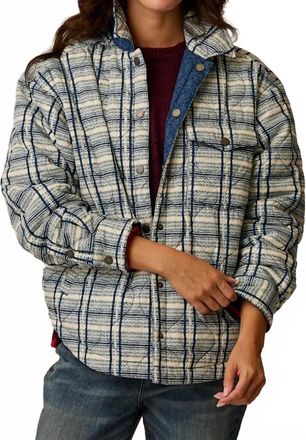 Carve Designs Marais Reversible Jacket In Orion Fleur/twed