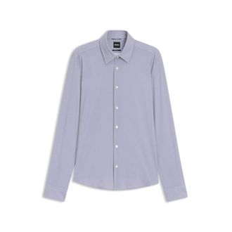 BOSS Printed regular-fit shirt in performance-stretch jersey