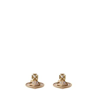 Vivienne Westwood Earrings, female, Yellow, Size: ONE SIZE Simonetta Bas Relief Stud Earrings