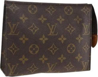 Louis Vuitton Pre-owned Clutches, female, Brown, Size: ONE SIZE Pre-owned Monogram Pouch