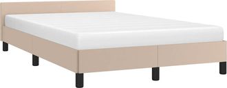 vidaXL Estructura Cama Con Cabecero Sin Colch&oacute;n Cappuccino 120x200 Cm Vidaxl