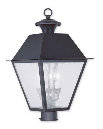 Livex Lighting Livex Mansfield 3-Light Bronze Outdoor Post Lantern