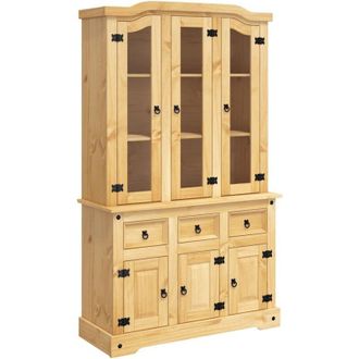 vidaXL Vidaxl - Aparador Corona Madera Maciza Pino Mexicano 112x43x196 Cm