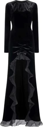 Alessandra Rich Abito con ruches - Nero