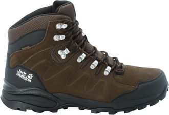 Jack Wolfskin Hikingschuh JACK WOLFSKIN REFUGIO TEXAPORE MID M, Herren, Gr. UK 12,5 - EU 47,5, Normalschaft, braun (braunphantom), Obermaterial: Leder; Obermaterial