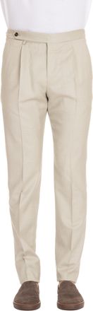 Pantaloni Torino Wool-Silk-Linen Gentleman Fit Trousers