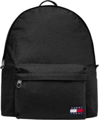 Tommy Hilfiger Essential Logo Dome Rugzak - Dames - Rugzakken - Zwart - ONE Size - Polyester - Tassen