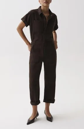 Pistola Denim Cruz Cotton Jumpsuit in Mocha at Nordstrom, Size X-Small