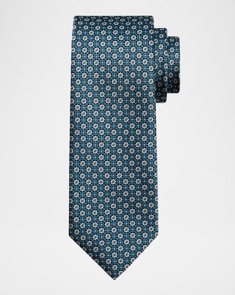Isaia Men & apos;s Floral Silk Tie