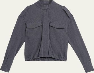 Brunello Cucinelli Felpa Jersey Safari Jacket