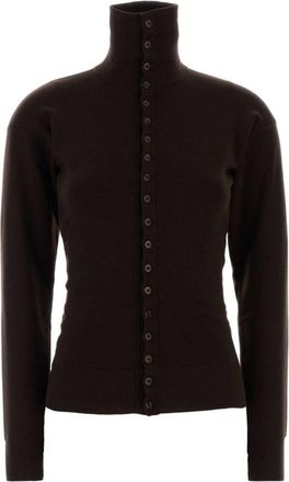 Christophe Lemaire Brown Buttoned Fitted cardigan