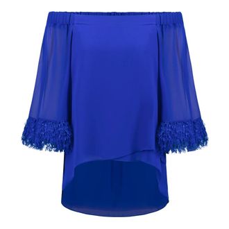 Joseph Ribkoff Dames, Blouses & Shirts, Blauw, Maat: M Poliester