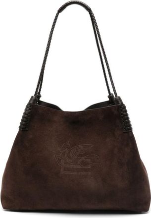 Etro Brown suede shoulder bag