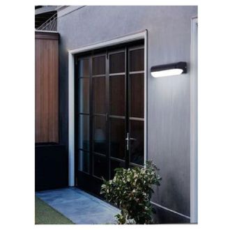 Trade Shop Trade Shop Traesio - Trade Shop - Applique Nero Da Esterno 12 Watt Luce Calda Fredda Naturale Es63