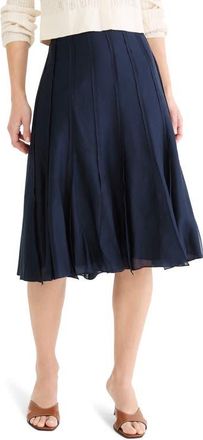 Nic+Zoe Batiste Flirt Ruffle A-Line Skirt in Dark Indigo at Nordstrom, Size 12