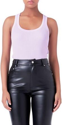endless rose Ribbed Sweater Tank Top in Lavender at Nordstrom Rack, Size X-Small