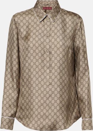 Online Gucci Seidenbluse wollweiß Casual-Look