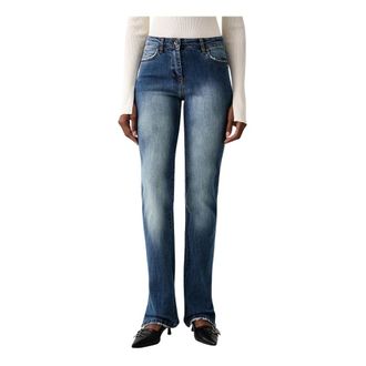 Patrizia Pepe Bootcut Jeans - Dames - Jeans - Blauw - Maat: W30 Katoen