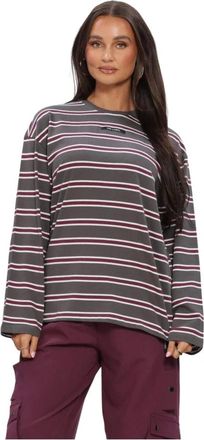 ALIX The Label Alix The Label - Stripe Longsleeve T-Shirt - Dames - Tops - Veelkleurig - Maat: XS Denim