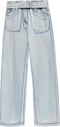 Acne Studios Denim Broek met Riem - Dames - Loose Fit Jeans - Blauw - L - Denim - Jeans