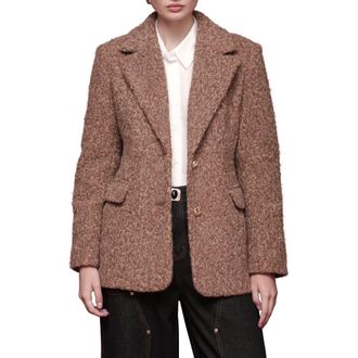 Avec Les Filles Boucl&eacute; Blazer in Camel at Nordstrom Rack, Size Medium