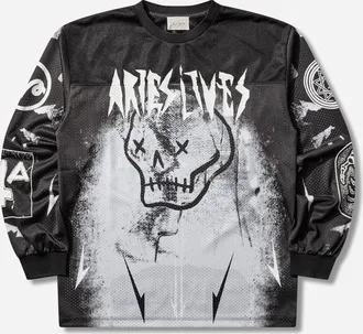Aries Metal Airtex Longsleeve T-Shirt Black