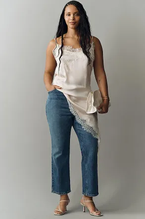 Good American Good Vintage Straight Mid-Rise Straight-Leg Jeans