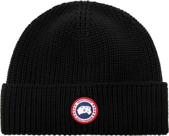 Canada Goose Rib Toque Muts - Heren - Hoeden - Zwart - ONE Size - Wol - Accessoires