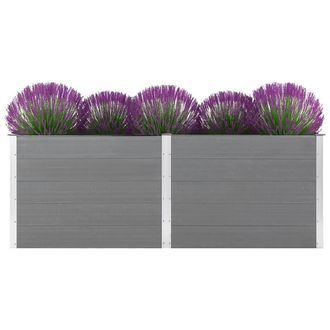 Berkfield Home Garden Raised Bed 250x50x91 cm WPC Grey | Size: 250 x 50 x 91 cm