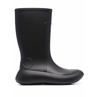 Ferragamo Gancini-Debossed Rain Boots