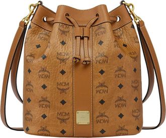 MCM Bucket Bags - Dessau Vi Drawstring Med Co - cognac - Bucket Bags for ladies