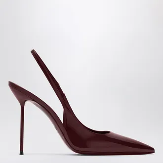 PARIS TEXAS Lidia slingback pumps in cherry patent leather