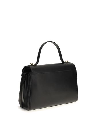 Savette Calfskin Leather Shoulder Bag - Black