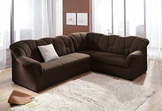 Domo Collection Ecksofa »Papenburg B/T/H: 242/190/84 cm L-Form« wahlweise mit Bettfunktion, Langer Schenkel links oder rechts