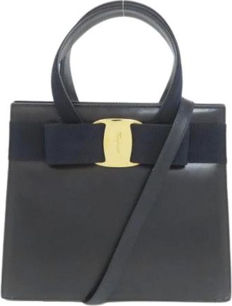 Ferragamo Pre-owned Handbags, female, Black, Size: ONE SIZE Pre-owned Handbag