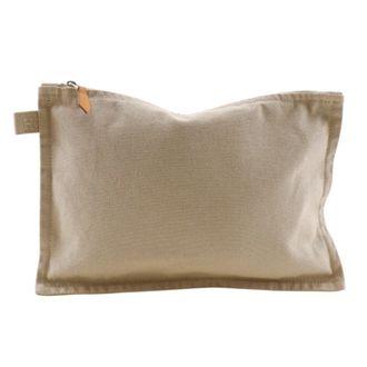 Herm&egrave;s Beige Cotton Pouch (Pre-Owned)
